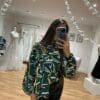 Pro-Fashion Boutique - GREEN PATTERNED BLOUSE