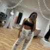 CREAM FRINGED TROUSERS - Image 2