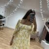 YELLOW FLORAL OFF THE SHOULDER DRESS - Image 2