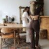 TIE BACK LOUNGEWEAR PEACH - Image 2